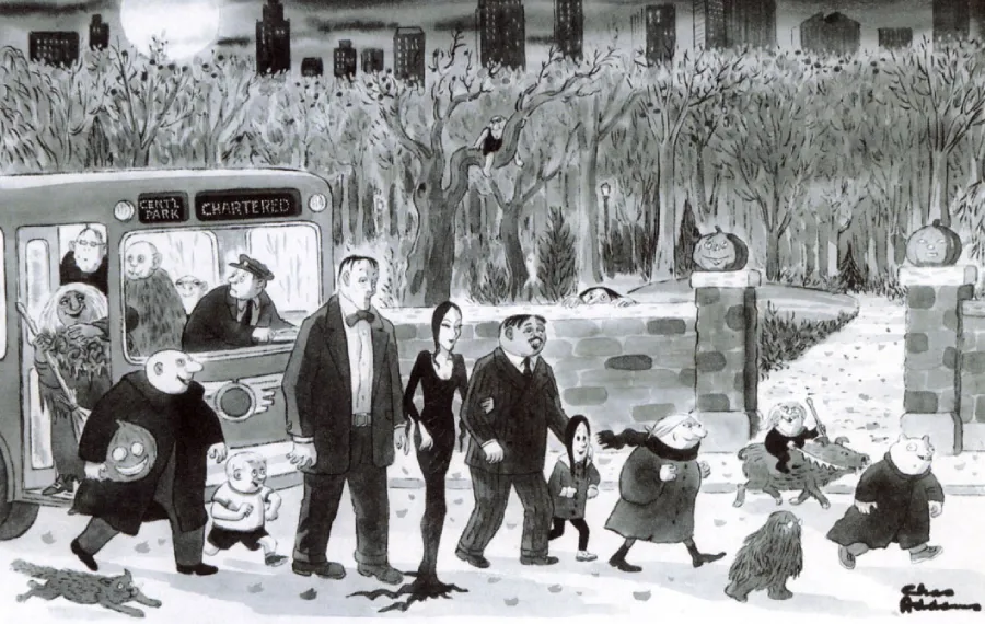 charles addams cartoon addams family