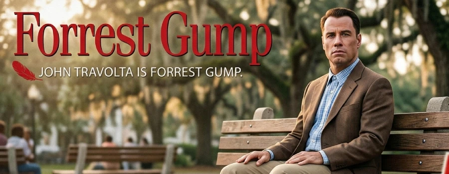 john travolta as forrest gump